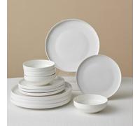 Karaca Stream Bone China Saturn 12-Piece Dinner Set For 4 People, White
