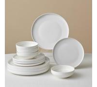 KARACA Stream Bone Saturn Dinner Set, 12 Piece, Serves 4, White