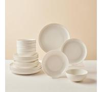 Karaca Streamline Remi 24-Piece Bone China Dinner Set for 6 - Elegant White Tableware