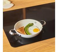 KARACA Swiss Crystal Almond Cream Non-Stick Induction Stainless Steel Handle Shallow Stock Pot, 18cm, Cream