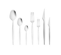 Karaca Thor 84-Piece Cutlery Set for 12 People - 316+ Stainless Steel, Dinnerware Tableware Silverware Service, Includes Fork, Spoon, Knife, Dessert Fork,Teaspoon, Mirror Polished, Silver