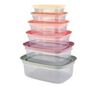 KARACA Vicks Light 6 Piece Food Storage Containers, Collapsible Meal Prep Container for Kitchen or Kids Lunch Boxes