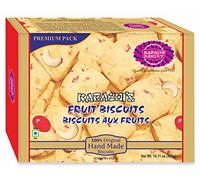 Karachi Bakery Fruit Biscuits - Crunchy Indian Cookies with Real Tutti Frutti, Tea-Time Snack for All Ages, Traditional Bakery Taste, 400g Pack