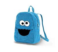 KARACTERMANIA Sesame Street Cookie Monster Face-Plush Backpack, Blue, 22 x 27 cm, Capacity 7 L