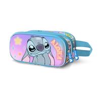 KARACTERMANIA Disney Lilo and Stitch Mischievous-3D Double Pencil Case, Blue, 22 x 10 cm