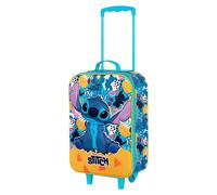 Disney Lilo and Stitch Colors-Soft 3D Trolley Suitcase, Turquoise, 17 x 33 x 52 cm, Capacity 26 L