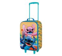 Disney Lilo and Stitch Ocean-Soft 3D Trolley Suitcase, Blue, 17 x 33 x 52 cm, Capacity 26 L