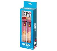Disney Mickey and Minnie Mix-Pack of 2 10-Coloured Pens, Blue, 9.5 x 23 cm