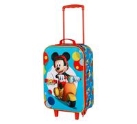 Disney Mickey Mouse Scooter-Soft 3D Trolley Suitcase, Blue, 17 x 33 x 52 cm, Capacity 26 L