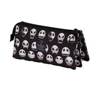 KARACTERMANIA Disney Nightmare Before Christmas Face-Triple Pencil Case, Black, 23 x 11 cm