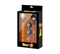 Karactermania Dragon Ball Ultra Instinct-Pack of Erasable Gel Pen + Eternal Pencil + 3 Erasers, Black, 14 x 23 cm