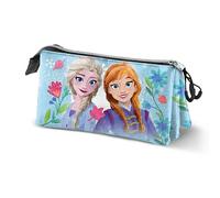 Disney Frozen 2 Heart-Triple Pencil Case, Blue, 23 x 11 cm
