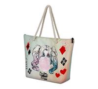 Karactermania Harley Quinn Mad Love-Soleil Beach Bag, Beige, 52 x 37 cm