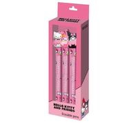 Hello Kitty Mix-Pack of 3 Erasable Gel Pens, Pink, 9.5 x 23 cm
