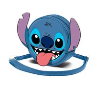 Disney Lilo and Stitch Tongue-Round Shoulder Bag, Blue, 18.5 x 18.5 cm