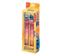 Disney Coloured Pens Lilo and Stitch Mix-Pack - Pack of 2, 10-Coloured, Yellow, 9.5 x 23 cm