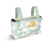 Looney Tunes Tweety Clouds-Hamper Mommy Baby Stroller Organizer Bag, Green, 39 x 24 cm, Capacity 10 L