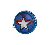 Captain America Courage-Cookie Coin Purse, Blue, 8.7 x 8.7 cm