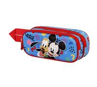 Karactermania Mickey Mouse Mates-3D Double Pencil Case, Blue, 22 x 9.5 cm