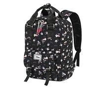 Disney Mickey Mouse Nature-Peach Backpack, Black, 12 x 26 x 36 cm, Capacity 11 L