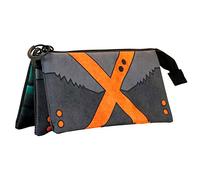 Karactermania My Hero Academia X-FAN Triple Pencil Case, Grey