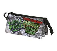 Karactermania Ninja Turtles Pizza Time-FAN Triple Pencil Case 2.0, Multicolour, 23 x 11 cm