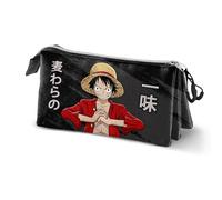 Karactermania One Piece Unique-Triple Pencil Case, Black, 23 x 11 cm