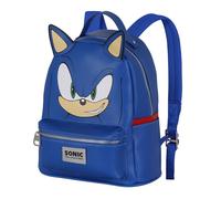 Karactermania Sega-Sonic Face-Heady Backpack, Blue, 15 x 24.5 x 29 cm, Capacity 8 L