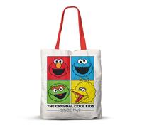 Sesame Street Cool-FAN Shopping Bag, White, 33 x 40 cm