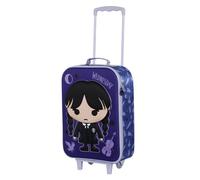 Karactermania Wednesday Chibi-Soft 3D Trolley Suitcase, Lilac, 17 x 33 x 52 cm, Capacity 26 L