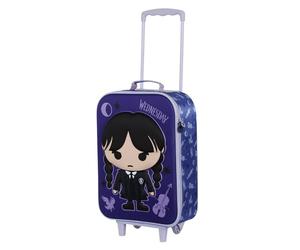 Karactermania Wednesday Chibi-Soft 3D Trolley Suitcase, Lilac, 17 x 33 x 52 cm, Capacity 26 L
