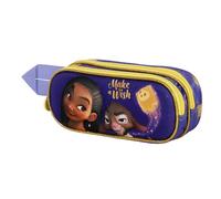 Disney Double Pencil Case Wish Star-3D 22 x 9.5 cm Lilac