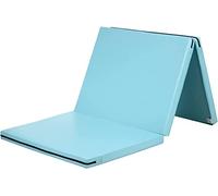KaRaDaStyle Gymnastics Mat Folding Stretch Mats 71"x31"x2" Exercise Muscle Training Children Play Horizontal Bar Mat Yoga Sports Soundproof Home Use (AquaBlue)