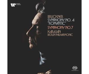 Karajan BPO Bruckner: Symphonies No. 4 & 7 Newly Remastered 2 SACD Hybrid NEW