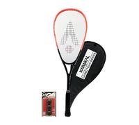 Karakal Carbo Tour Black Squash Racket with Cover - Squash Ball Option (+ Progress Balls)