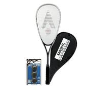 Karakal Carbo Tour Silver Squash Racket with Cover and Squash Ball option (+ Intro Balls)