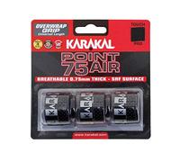 (Black) 3x Karakal Point 75 Air Overwrap Grip Anti Slip Racquet Protector