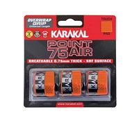 (Orange) 3x Karakal Point 75 Air Overwrap Grip Anti Slip Racquet Protector