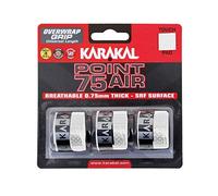 Karakal Point 75 Air Overwrap Grip - Pack of 3, Color- White