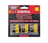 (Yellow) 3x Karakal Point 75 Air Overwrap Grip Anti Slip Racquet Protector