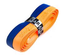 Karakal PU SUPER DUO Tennis Racket Replacement Grip Squash Badminton - Pack of 1 - Orange/Dark Blue