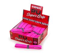 Karakal PU Super Grip Self-Adhesive Grip Tape - for Badminton, Squash, Tennis & Hockey - 24 Pack Pink