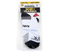 Karakal X2 Plus Mens Trainer Socks, Color- White/Black