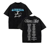 Karan Aujla It was All A Dream Merch Cotton Washed T-Shirts Short Sleeve Streetwear Women Men Fashion Tee (M,Style3) Multicolour