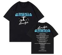 Karan Aujla It was All A Dream Tour 2024 T-Shirt Short Sleeve Cotton Tee Women Men Streetwear Hip Hop Clothes (M,Black)