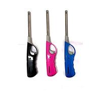 Multi Pack of 3 Refillable Safety Gas Candle BBQ Fire Lighter Plastic 27 cm Colour
