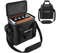 Karaoke Bag Compatible with JYX-S55/ for JYX 69BT Karaoke Machine with Two Wireless Microphones,Holder for MS69 Portable Bluetooth Speaker PA System, Box for Remote Control, Charging Cable (Case Only)