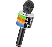 Karaoke Bluetooth Device with Speaker & Dynamic Light - Wireless for Children Vocal, Recording, Home Party, Compatible with Android/iOS/PC