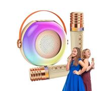 Karaoke for Kids, Wireless Karaoke Machine | Karaoke Speaker with Two Microphones - LED Lights, Sound Machine for Family Meetings at Home, Computer Speaker