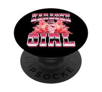 Karaoke Girl Music Lovers Singers Singing 90s Bootleg Style PopSockets Adhesive PopGrip